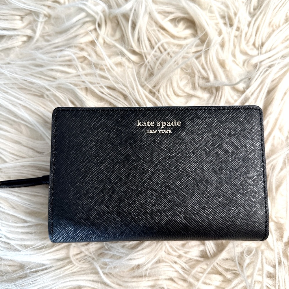Kate Spade Cameron Medium Bifold Wallet in Black! BRAND NEW!